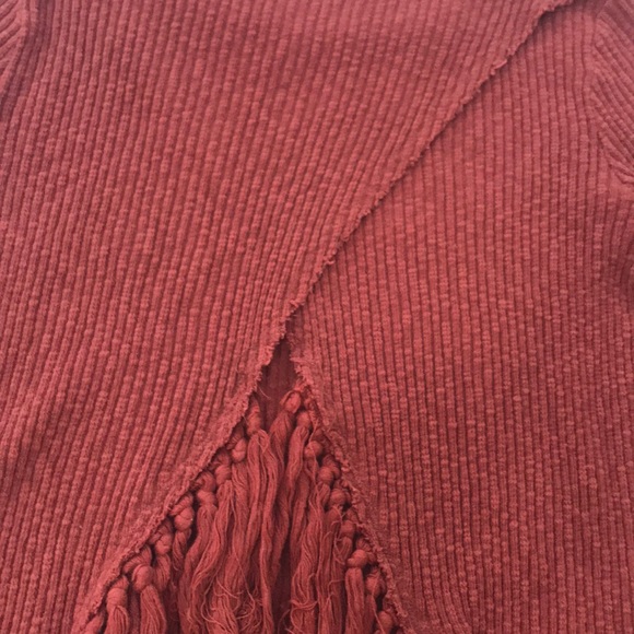 Anthro Orange Fringe Sweater - Picture 6 of 6
